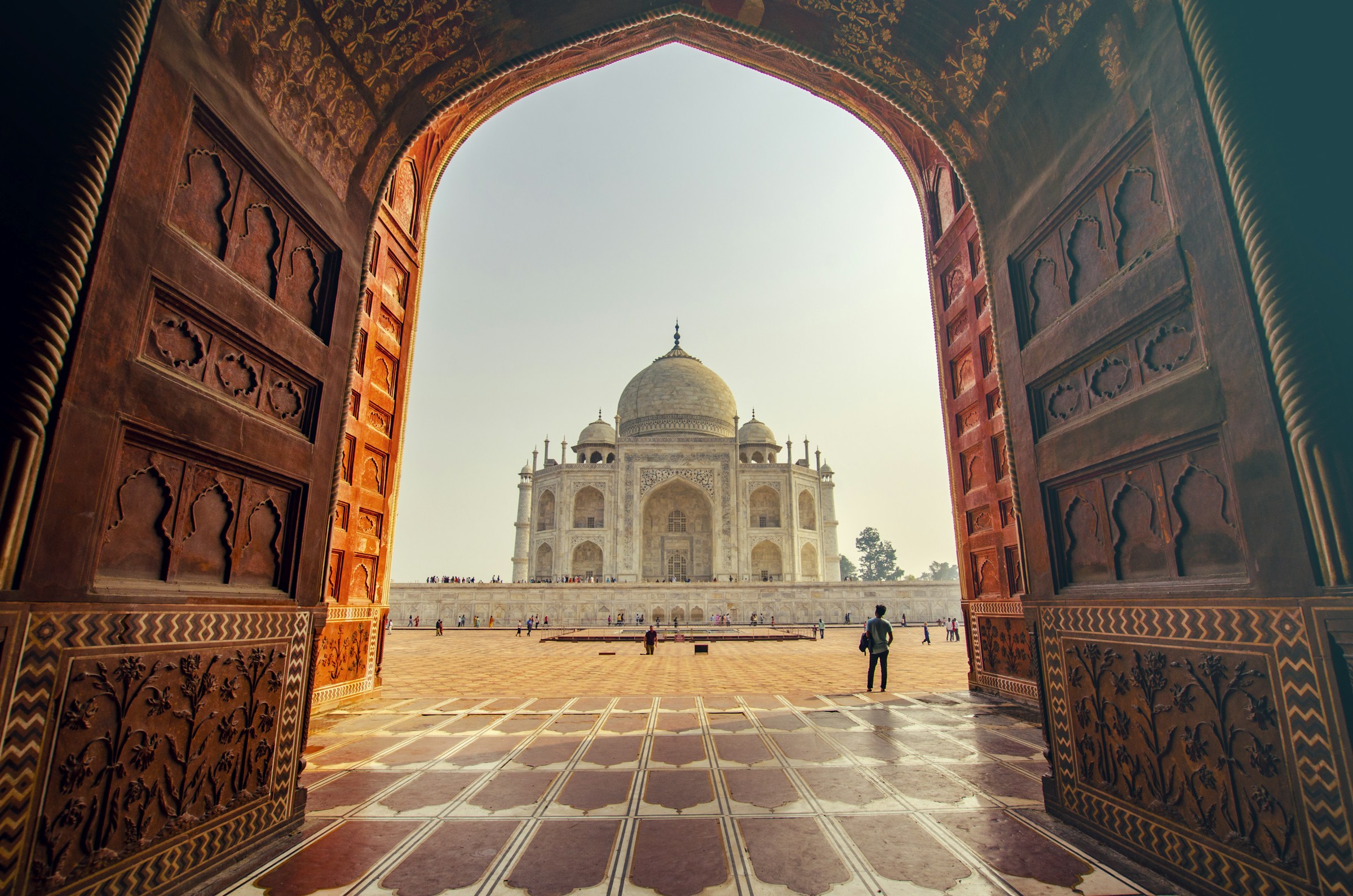 Temple path in soft light